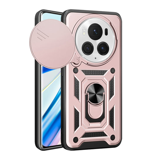 For Honor Magic6 Pro Sliding Camera Cover Design TPU+PC Phone Case(Rose Gold) - Honor Cases by buy2fix | Online Shopping UK | buy2fix