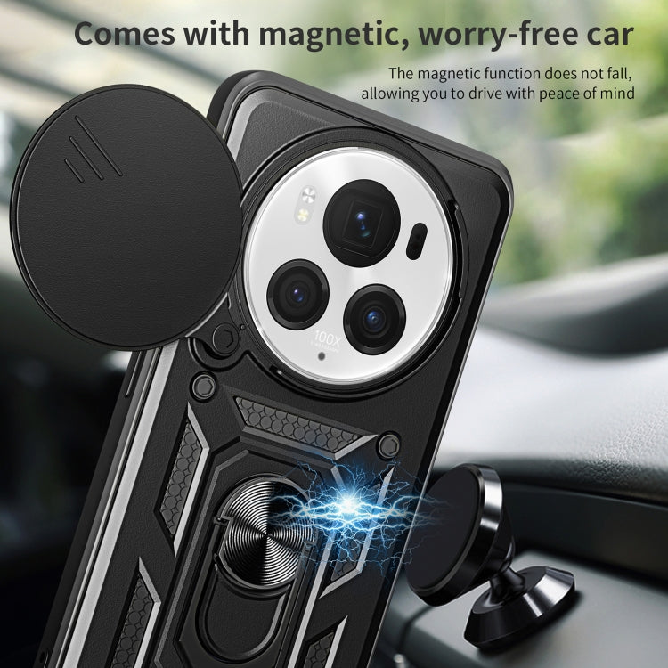 For Honor Magic6 Pro Sliding Camera Cover Design TPU+PC Phone Case(Silver) - Honor Cases by buy2fix | Online Shopping UK | buy2fix