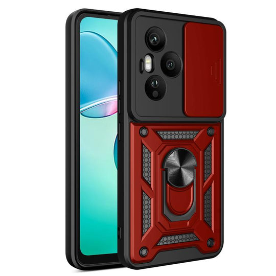For Honor 400 Pro Global 160.8mm Sliding Camera Cover Design TPU+PC Phone Case(Red)