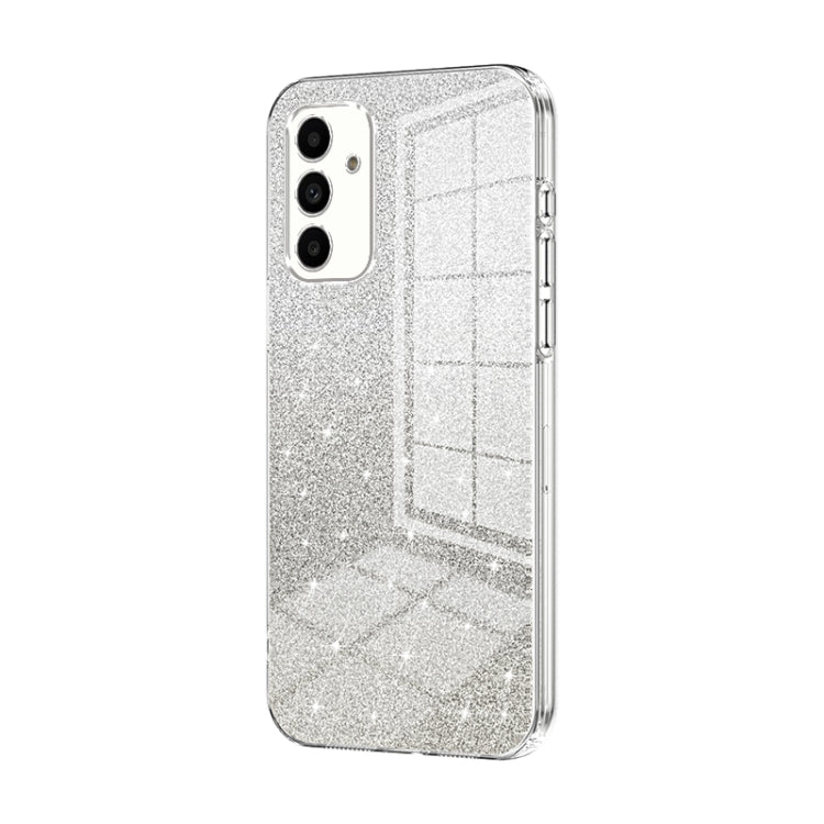 For Samsung Galaxy A13 5G / A04s Gradient Glitter Powder Electroplated Phone Case(Transparent) - Galaxy Phone Cases by buy2fix | Online Shopping UK | buy2fix