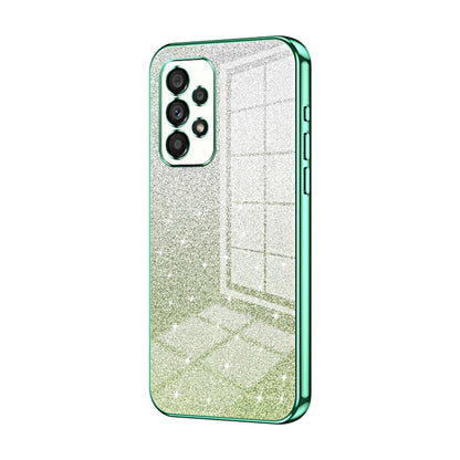 For Samsung Galaxy A53 5G Gradient Glitter Powder Electroplated Phone Case(Green) - Galaxy Phone Cases by buy2fix | Online Shopping UK | buy2fix