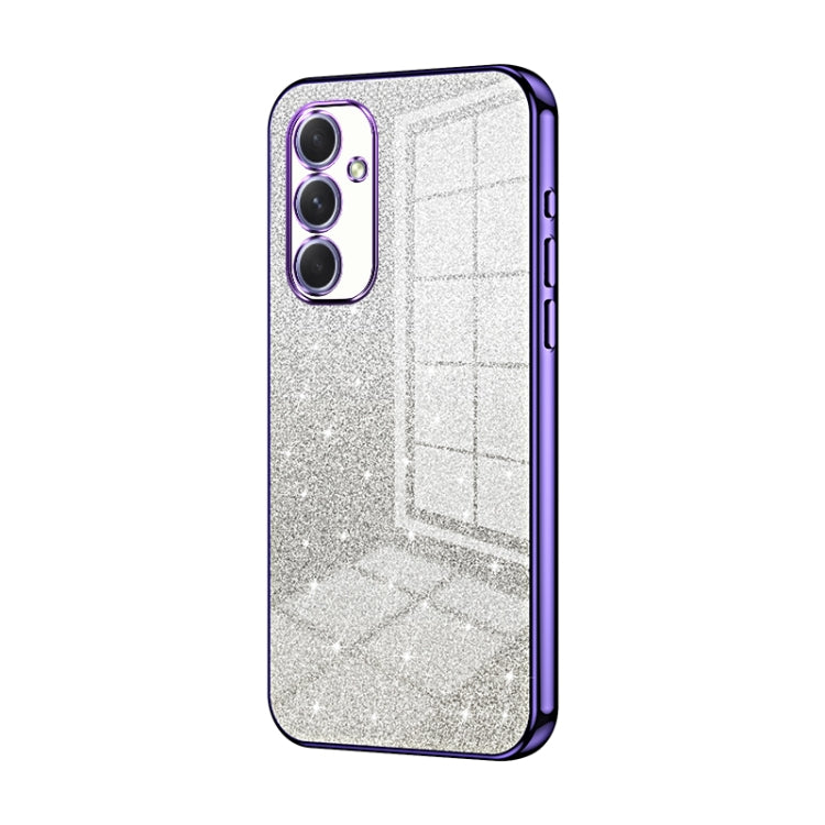 For Samsung Galaxy A54 5G Gradient Glitter Powder Electroplated Phone Case(Purple) by buy2fix