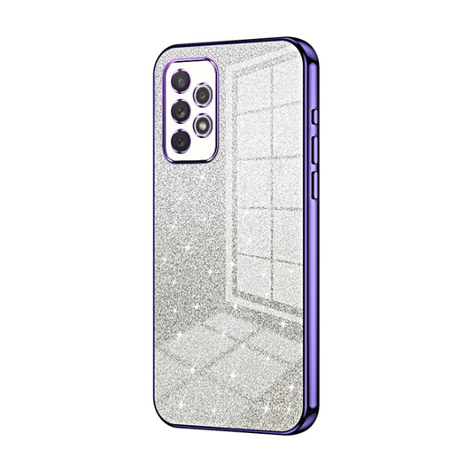 For Samsung Galaxy A72 4G / 5G Gradient Glitter Powder Electroplated Phone Case(Purple) - Galaxy Phone Cases by buy2fix | Online Shopping UK | buy2fix