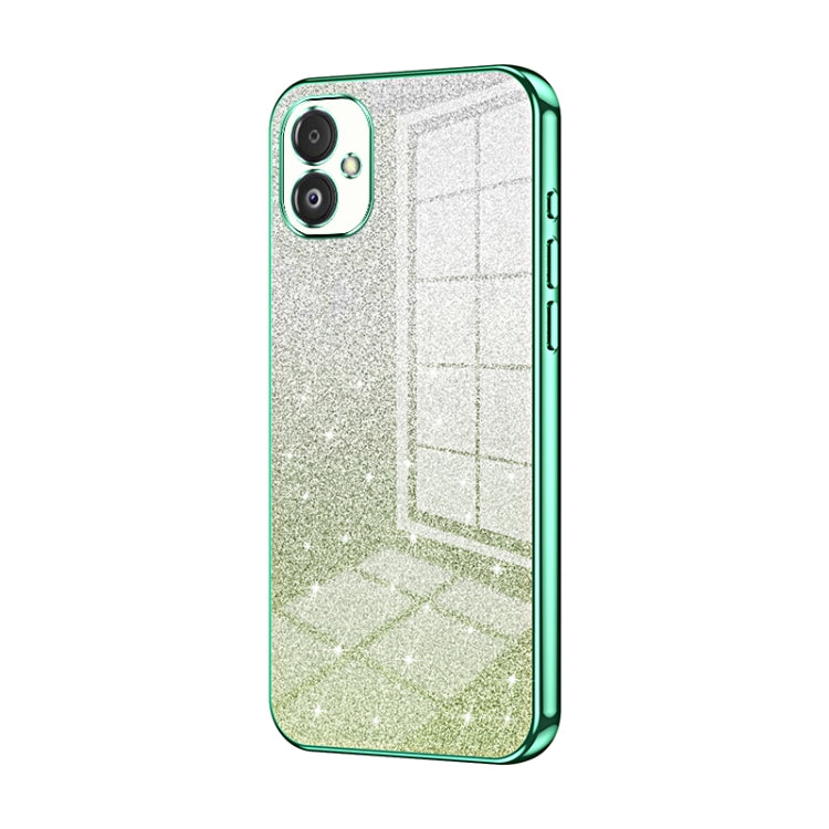 For Samsung Galaxy F14 5G Gradient Glitter Powder Electroplated Phone Case(Green) - Galaxy Phone Cases by buy2fix | Online Shopping UK | buy2fix