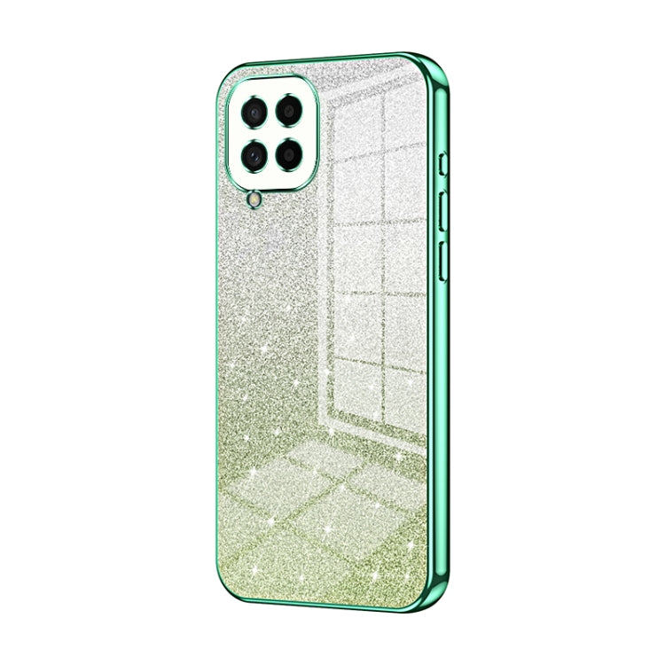 For Samsung Galaxy M53 5G Gradient Glitter Powder Electroplated Phone Case(Green) - Galaxy Phone Cases by buy2fix | Online Shopping UK | buy2fix