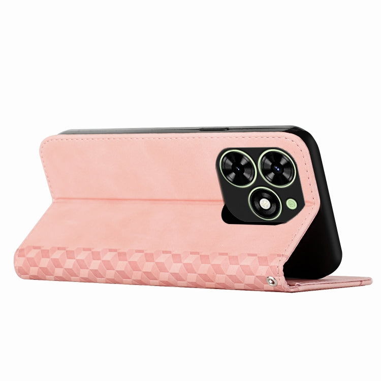 For Tecno Spark Go 2024 / POP 8 Diamond Splicing Skin Feel Magnetic Leather Phone Case(Rose Gold) by buy2fix