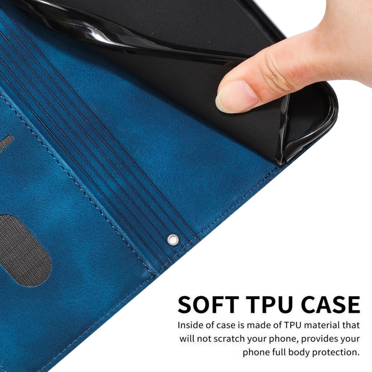 For Tecno Spark Go 2024 / POP 8 Dream Triangle Leather Phone Case with Long Lanyard(Blue) by buy2fix