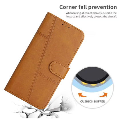 For Tecno Spark Go 2024 / POP 8 Stitching Calf Texture Buckle Leather Phone Case(Yellow) by buy2fix