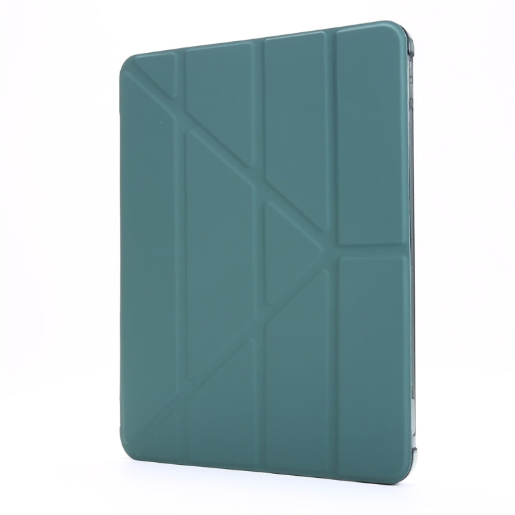 For iPad Pro 11 (2020/2018) / Air 2020 10.9 Multi-folding Horizontal Flip PU Leather + Shockproof TPU Tablet Case with Holder & Pen Slot(Deep Green) - iPad Pro 11 (2020) Cases by buy2fix | Online Shopping UK | buy2fix