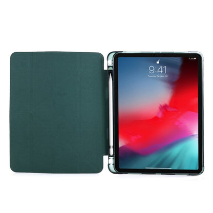 For iPad Air 13 2024 / Pro 12.9 2022 / 2021 Multi-folding TPU Leather Tablet Case with Holder & Pen Slot(Black) - iPad Pro 12.9 (2018) Cases by buy2fix | Online Shopping UK | buy2fix