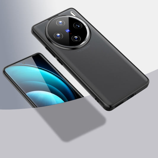 For vivo X100 Armor Clear TPU Hybrid PC Phone Case(Matte Black) - X100 Cases by buy2fix | Online Shopping UK | buy2fix