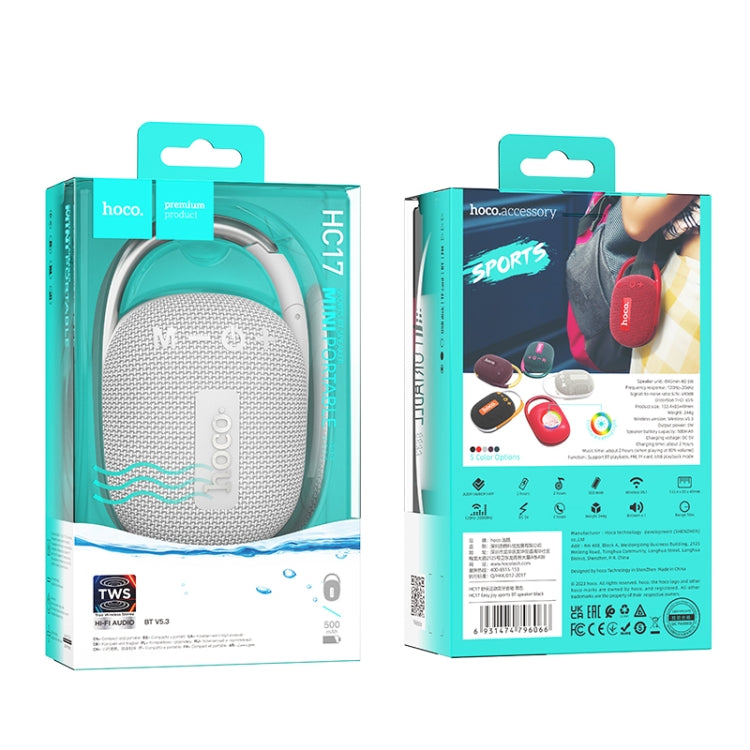 hoco HC17 Easy Joy Outdoor Bluetooth 5.3 Speaker Support TF Card / FM(Grey) - Desktop Speaker by hoco | Online Shopping UK | buy2fix