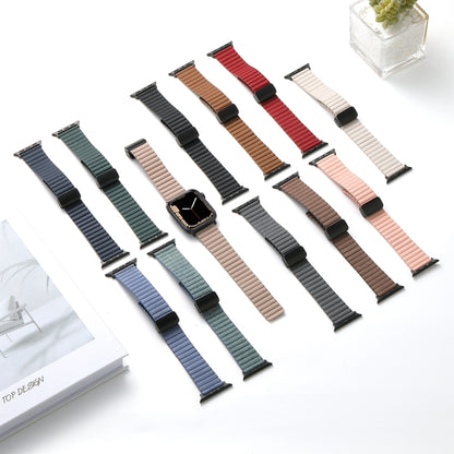 For Apple Watch Series 8 45mm Water Ripple Magnetic Folding Buckle Watch Band, Style: Bold Version(Indigo Blue) by buy2fix