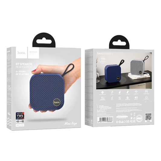 hoco HC22 Auspicious Outdoor Bluetooth 5.2 Speaker Support TF Card / FM / TWS(Blue) by hoco