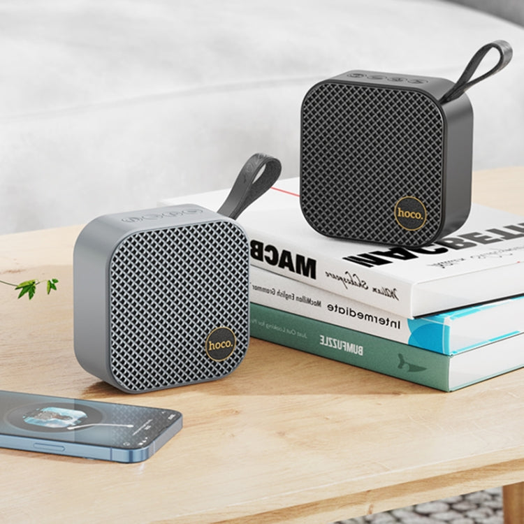 hoco HC22 Auspicious Outdoor Bluetooth 5.2 Speaker Support TF Card / FM / TWS(Grey) - Mini Speaker by hoco | Online Shopping UK | buy2fix