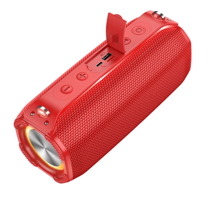 hoco HC23 Rick Outdoor Bluetooth 5.3 Speaker Support TF Card / FM / TWS(Red) - Desktop Speaker by hoco | Online Shopping UK | buy2fix