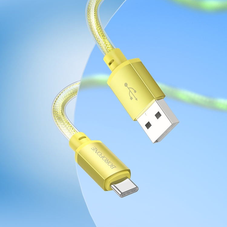 hoco BX95 Vivid 3A USB to USB-C / Type-C Silicone Charging Data Cable(Gold) - USB-C & Type-C Cable by hoco | Online Shopping UK | buy2fix