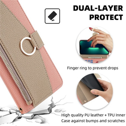 For iPhone 13 Pro Max Crossbody Litchi Texture Leather Phone Case(Pink) - iPhone 13 Pro Max Cases by buy2fix | Online Shopping UK | buy2fix