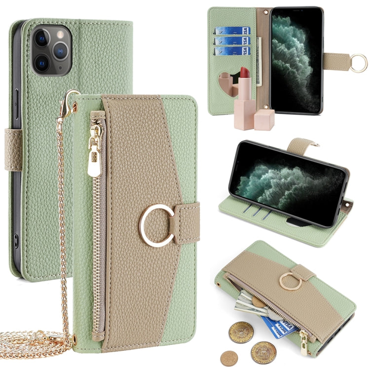 For iPhone 11 Pro Crossbody Litchi Texture Leather Phone Case(Green) - iPhone 11 Pro Cases by buy2fix | Online Shopping UK | buy2fix