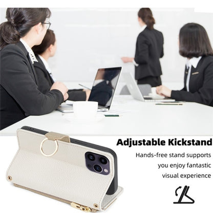 For iPhone 11 Pro Crossbody Litchi Texture Leather Phone Case(White) - iPhone 11 Pro Cases by buy2fix | Online Shopping UK | buy2fix