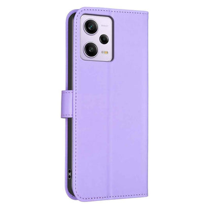 For Xiaomi Redmi Note 12 Pro 5G Global Four-leaf Embossed Leather Phone Case(Purple) - Xiaomi Cases by buy2fix | Online Shopping UK | buy2fix