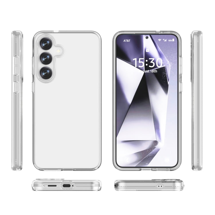 For Samsung Galaxy S25+ 5G Shockproof Terminator Glitter Powder Phone Case(Transparent) by buy2fix