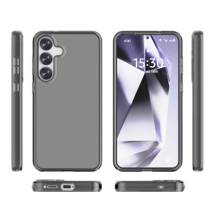 For Samsung Galaxy S25+ 5G Shockproof Terminator Glitter Powder Phone Case(Transparent Black) by buy2fix