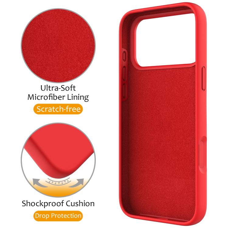 For iPhone 17 Pro Liquid Silicone MagSafe Magnetic Phone Case with Ring Holder(Red) - iPhone 17 Pro Cases by buy2fix | Online Shopping UK | buy2fix