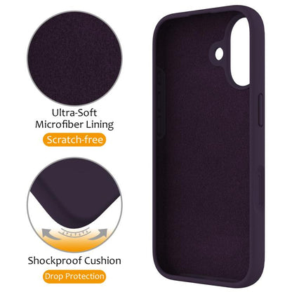 For iPhone 17 Liquid Silicone MagSafe Magnetic Phone Case with Ring Holder(Purple) - iPhone 17 Cases by buy2fix | Online Shopping UK | buy2fix