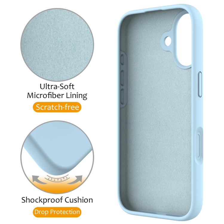 For iPhone 17 Liquid Silicone MagSafe Magnetic Phone Case with Ring Holder(Sky Blue) - iPhone 17 Cases by buy2fix | Online Shopping UK | buy2fix