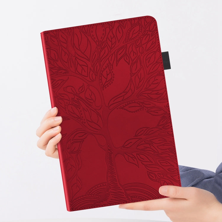 For iPad Pro 12.9 2022 / 2021 / 2020 Life Tree Series Horizontal Flip Leather Tablet Case(Red) - iPad Pro 12.9 (2022/2021) Cases by buy2fix | Online Shopping UK | buy2fix