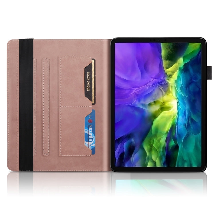 For iPad Pro 12.9 2022 / 2021 / 2020 Life Tree Series Horizontal Flip Leather Tablet Case(Rose Gold) - iPad Pro 12.9 (2022/2021) Cases by buy2fix | Online Shopping UK | buy2fix