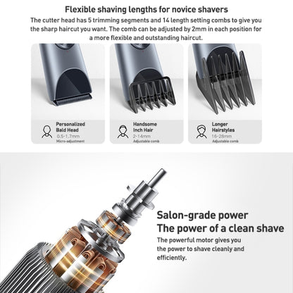 Original Xiaomi Mijia Hair Trimmer Clipper 2 Professional Clippers Titanium Alloy Blade Rechargeable Barber(Grey) - Hair Trimmer by Xiaomi | Online Shopping UK | buy2fix