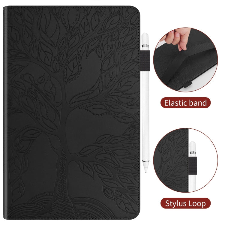 For Lenovo Tab M11 / Xiaoxin Pad 11 2024 Life Tree Series Horizontal Flip Leather Tablet Case(Black) - Lenovo by buy2fix | Online Shopping UK | buy2fix