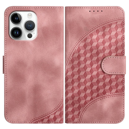 For iPhone 16 Pro Max YX0060 Elephant Head Embossed Phone Leather Case with Lanyard(Pink) - iPhone 16 Pro Max Cases by buy2fix | Online Shopping UK | buy2fix