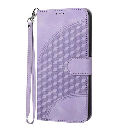 For iPhone Air YX0060 Elephant Head Embossed Phone Leather Case with Lanyard(Light Purple) - iPhone Air Cases by buy2fix | Online Shopping UK | buy2fix