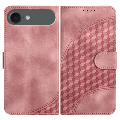 For iPhone 17 Air YX0060 Elephant Head Embossed Phone Leather Case with Lanyard(Pink) - iPhone 17 Air Cases by buy2fix | Online Shopping UK | buy2fix