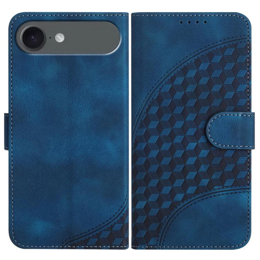 For iPhone 17 Air YX0060 Elephant Head Embossed Phone Leather Case with Lanyard(Royal Blue) - iPhone 17 Air Cases by buy2fix | Online Shopping UK | buy2fix