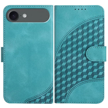 For iPhone Air YX0060 Elephant Head Embossed Phone Leather Case with Lanyard(Light Blue) - iPhone Air Cases by buy2fix | Online Shopping UK | buy2fix
