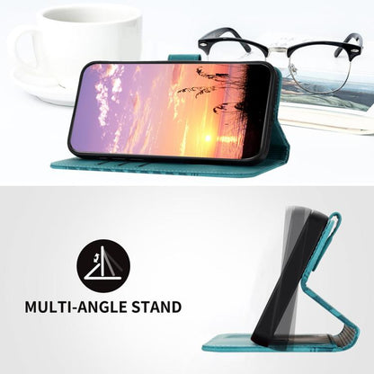 For iPhone Air YX0060 Elephant Head Embossed Phone Leather Case with Lanyard(Light Blue) - iPhone Air Cases by buy2fix | Online Shopping UK | buy2fix