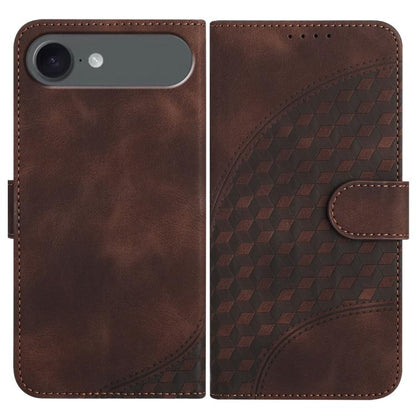 For iPhone 17 Air YX0060 Elephant Head Embossed Phone Leather Case with Lanyard(Coffee) - iPhone 17 Air Cases by buy2fix | Online Shopping UK | buy2fix