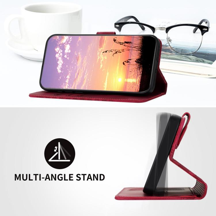 For iPhone 17 YX0060 Elephant Head Embossed Phone Leather Case with Lanyard(Rose Red) - iPhone 17 Cases by buy2fix | Online Shopping UK | buy2fix