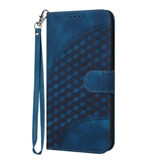 For iPhone 17 YX0060 Elephant Head Embossed Phone Leather Case with Lanyard(Royal Blue) - iPhone 17 Cases by buy2fix | Online Shopping UK | buy2fix