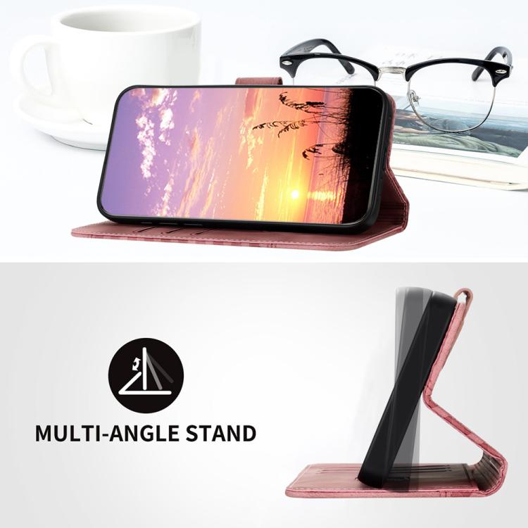 For iPhone 17 Pro Max YX0060 Elephant Head Embossed Phone Leather Case with Lanyard(Pink) - iPhone 17 Pro Max Cases by buy2fix | Online Shopping UK | buy2fix