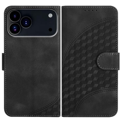 For iPhone 17 Pro Max YX0060 Elephant Head Embossed Phone Leather Case with Lanyard(Black) - iPhone 17 Pro Max Cases by buy2fix | Online Shopping UK | buy2fix