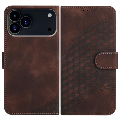 For iPhone 17 Pro Max YX0060 Elephant Head Embossed Phone Leather Case with Lanyard(Coffee) - iPhone 17 Pro Max Cases by buy2fix | Online Shopping UK | buy2fix