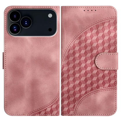 For iPhone 17 Pro YX0060 Elephant Head Embossed Phone Leather Case with Lanyard(Pink) - iPhone 17 Pro Cases by buy2fix | Online Shopping UK | buy2fix