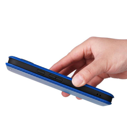 For Google Pixel 10 Pro XL 5G Global Carbon Fiber Texture Flip Leather Phone Case(Blue) - Google Cases by buy2fix | Online Shopping UK | buy2fix