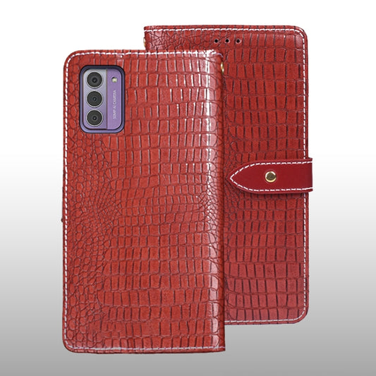 For Nokia G42 5G idewei Crocodile Texture Leather Phone Case(Red) - Nokia Cases by idewei | Online Shopping UK | buy2fix