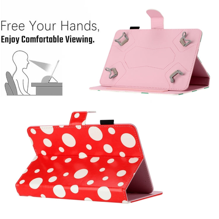 7 inch Dot Pattern Leather Tablet Case(Red White Dot) - 7 inch by buy2fix | Online Shopping UK | buy2fix